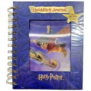 Harry Potter Vintage Quidditch Journal With Green Gel Pen . Plastic Sealed